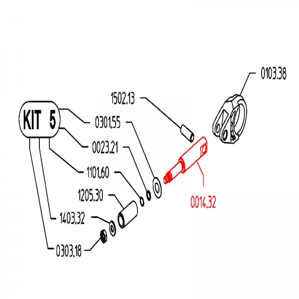 Rice Hydro UD04-0014.32 Plunger Rod