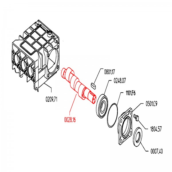 Rice Hydro UD04-0028.16 Crankshaft