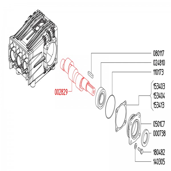 Rice Hydro UD04-0028.29 Crankshaft