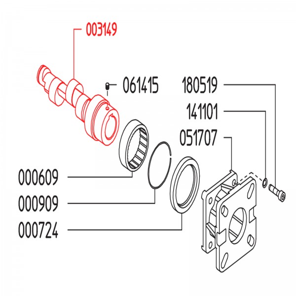 Rice Hydro UD04-0031.49 Hollow Shaft