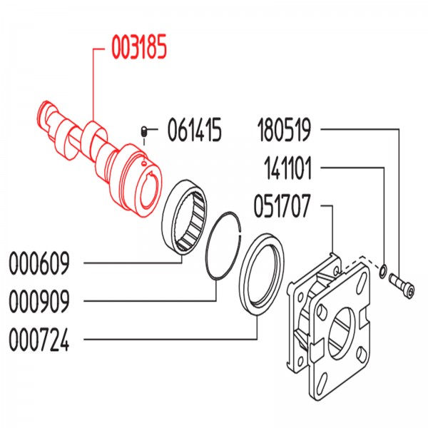 Rice Hydro UD04-0031.85 Crankshaft