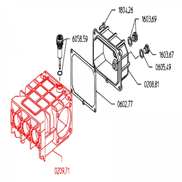 Rice Hydro UD04-0209.71 Crankcase