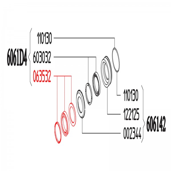 Rice Hydro UD04-0635.32 High Pressure Seal Kit