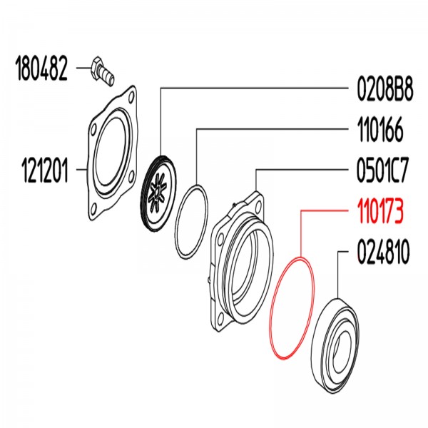 Rice Hydro UD04-1101.73 O-Ring - Bearing Flange