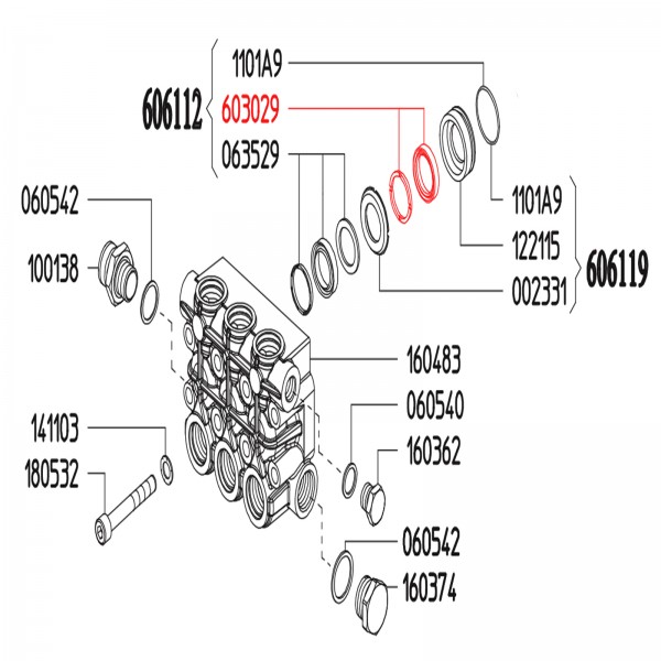 Rice Hydro UD04-6030.29 Low Pressure Seal Kit