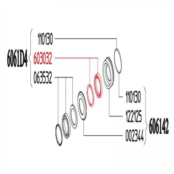 Rice Hydro UD04-6030.32 Low Pressure Seal Kit