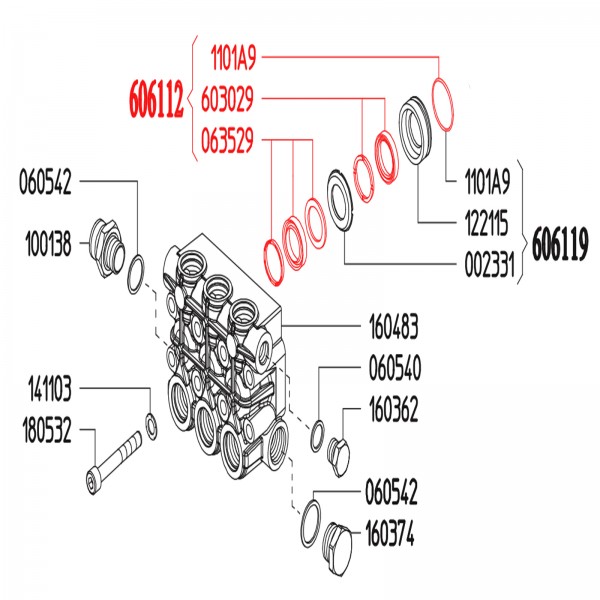 Rice Hydro UD04-6061.12 Water Seal Kit