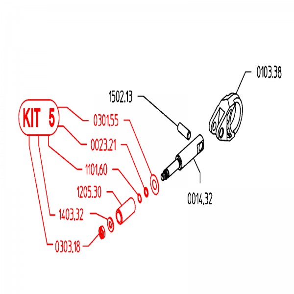 Rice Hydro UD04-KIT-UD5 Plunger Bolt Kit