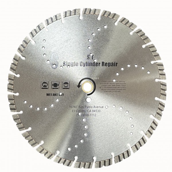 Buy Single Cylinder Repair SCRNTS16F Diamond Blade (16") for Concrete Saw Use on Stihl TS800, Husqvarna K970-16