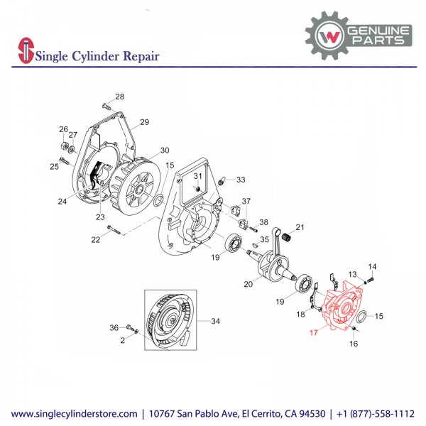 Wacker 5000183785 Crankcase cpl.