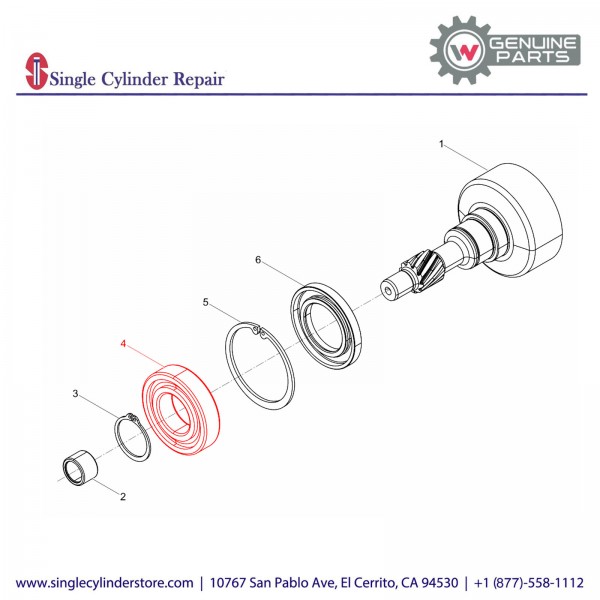 Wacker 5002003021 Grooved ball bearing