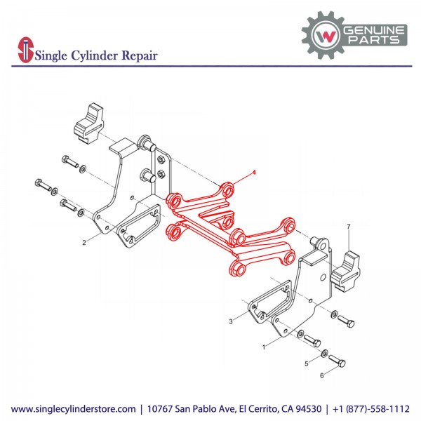 Wacker 5100009585 oscillating crank cpl