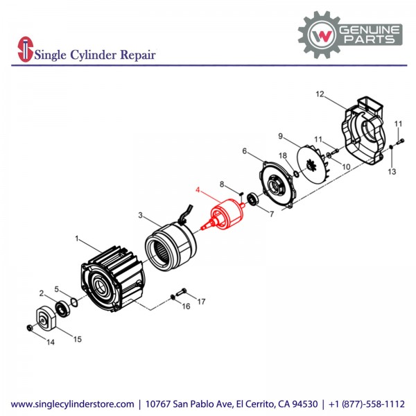 Wacker 5100011013 Motor armature cpl