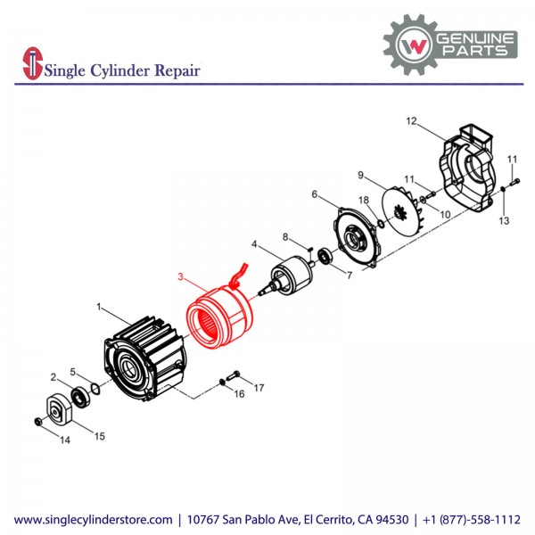 Wacker 5100011017 Stator cpl