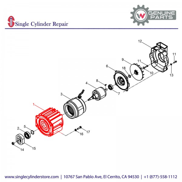 Wacker 5100011021 Motor housing