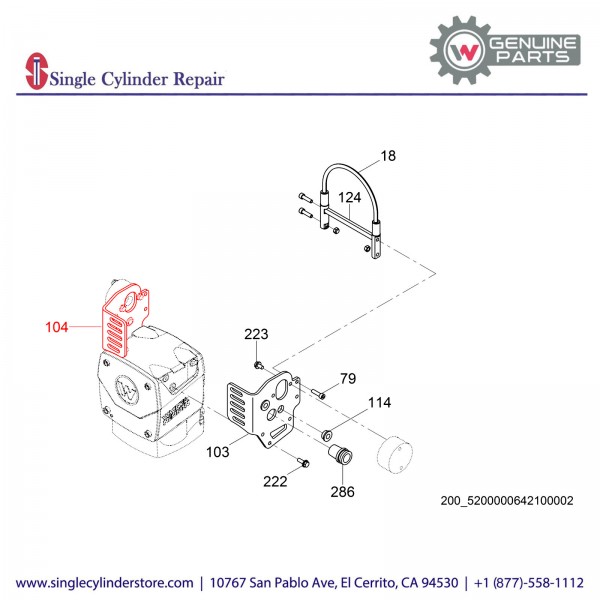 Wacker 5100015850 Left shockmount bracket