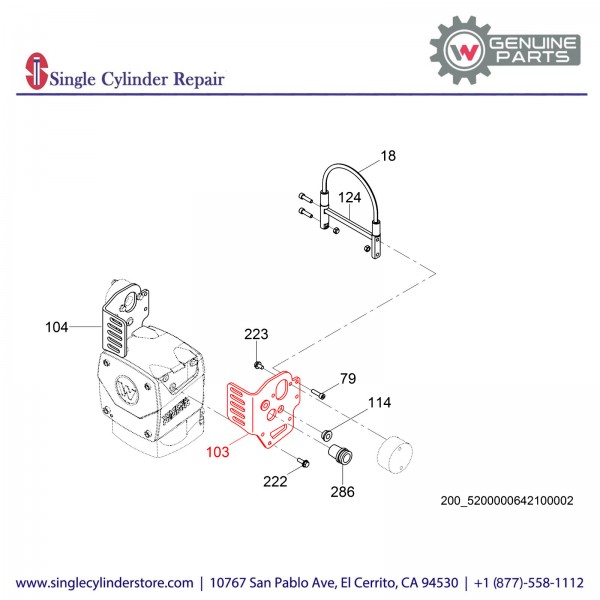 Wacker 5100015853 Right shockmount bracket