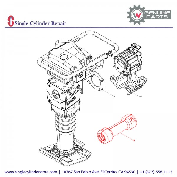 Wacker 5100042619 transport roller cpl