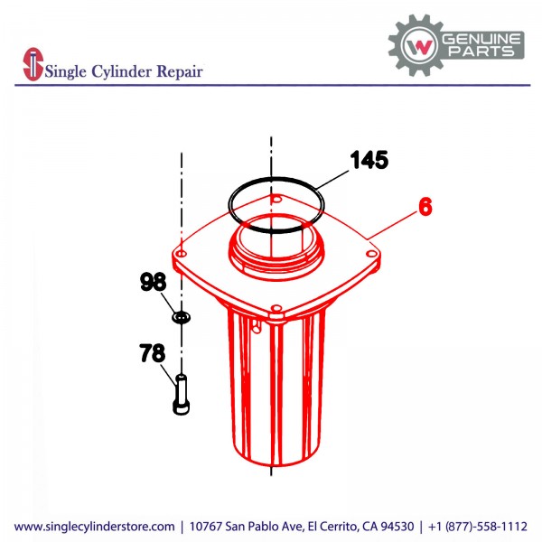 Wacker 5000103403 Guide cylinder